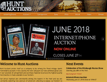 Tablet Screenshot of huntauctions.com